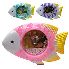 Кольорові годинник з будильником Рибка