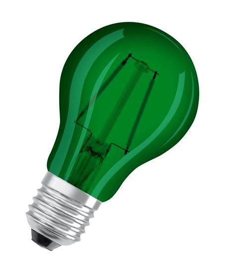 Лампа світлодіодна OSRAM LEDSCLA15GREEN 1,6W/175 230V E27 зелена