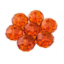 Кришталеві намистини "сфера" 8 мм. помаранчевий (72 шт)