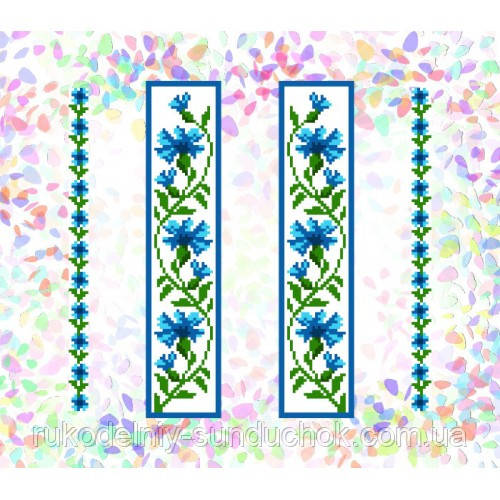 Водорастворимый флизелин с рисунком "Confetti" (K 252 Васильки) - фото 1 - id-p128588763