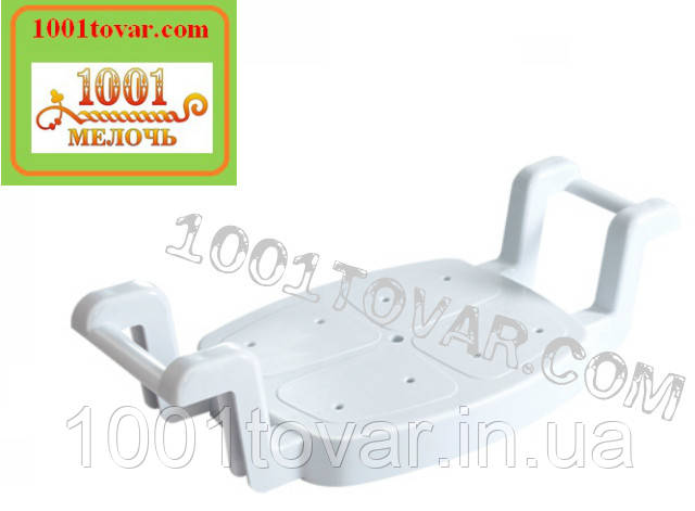 Міцне сидіння в ванну з пластику, біле, фото 1