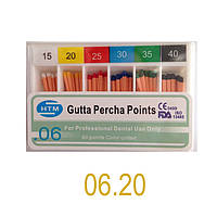 Гуттаперчевые штифты 06 #20, Gutta Percha Points 20/06 (HTM) 60 шт