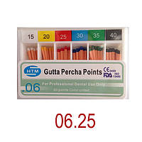 Гуттаперчевые штифты 06 #25, Gutta Percha Points 25/06 (HTM) 60 шт