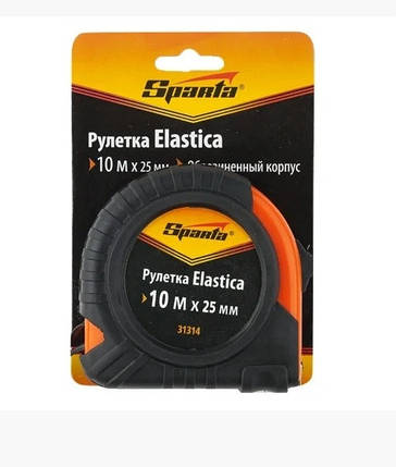 Рулетка Elastica 10 м*25 мм, Sparta 31314, фото 1