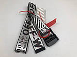 Ремінь пояс унісекс Off White Original оф вайт срібло, фото 5