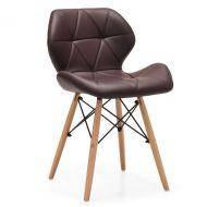 М'який стілець Стар SDM 450х430х710 мм коричневий на дерев'яних ніжках для гостей