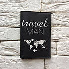 Обкладинка для паспорта Travel man (чорний), фото 2