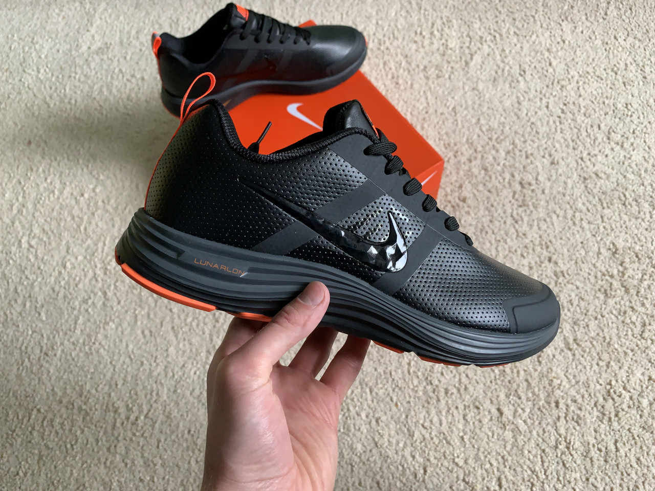 Чоловічі кросівки Nike Zoom Pegasus + 30X Black Orange чорні з жовтогарячим