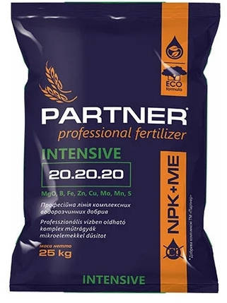 Комплексне добриво Партнер (Partner Intensive) 20.20.20 + ME, 25 кг (мішок), фото 2