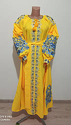 Вишите плаття "Жарптиця" жовте