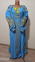 Сукня бохо "Жарптиця" голубе