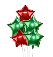 Набір куль на Новий рік Зірки 050, (45 см — 5 шт.)