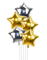 Набір куль Зірки 051, (45 см — 5 шт.)