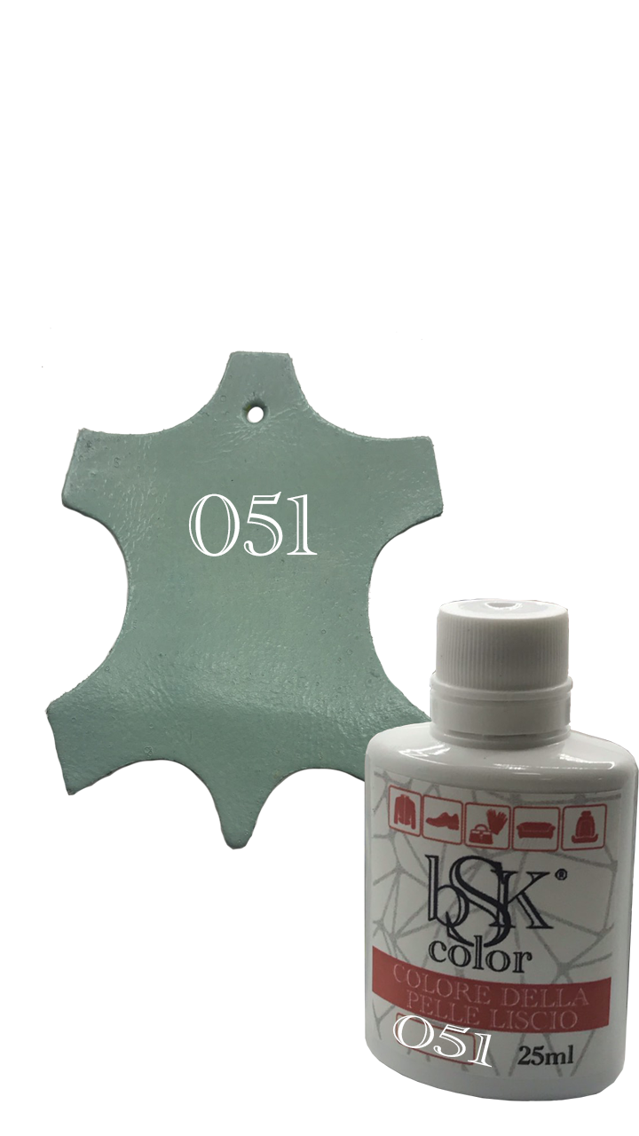 Фарба для шкіри bsk-color 25ml, колір пастельно-блакитний No051, фото 1