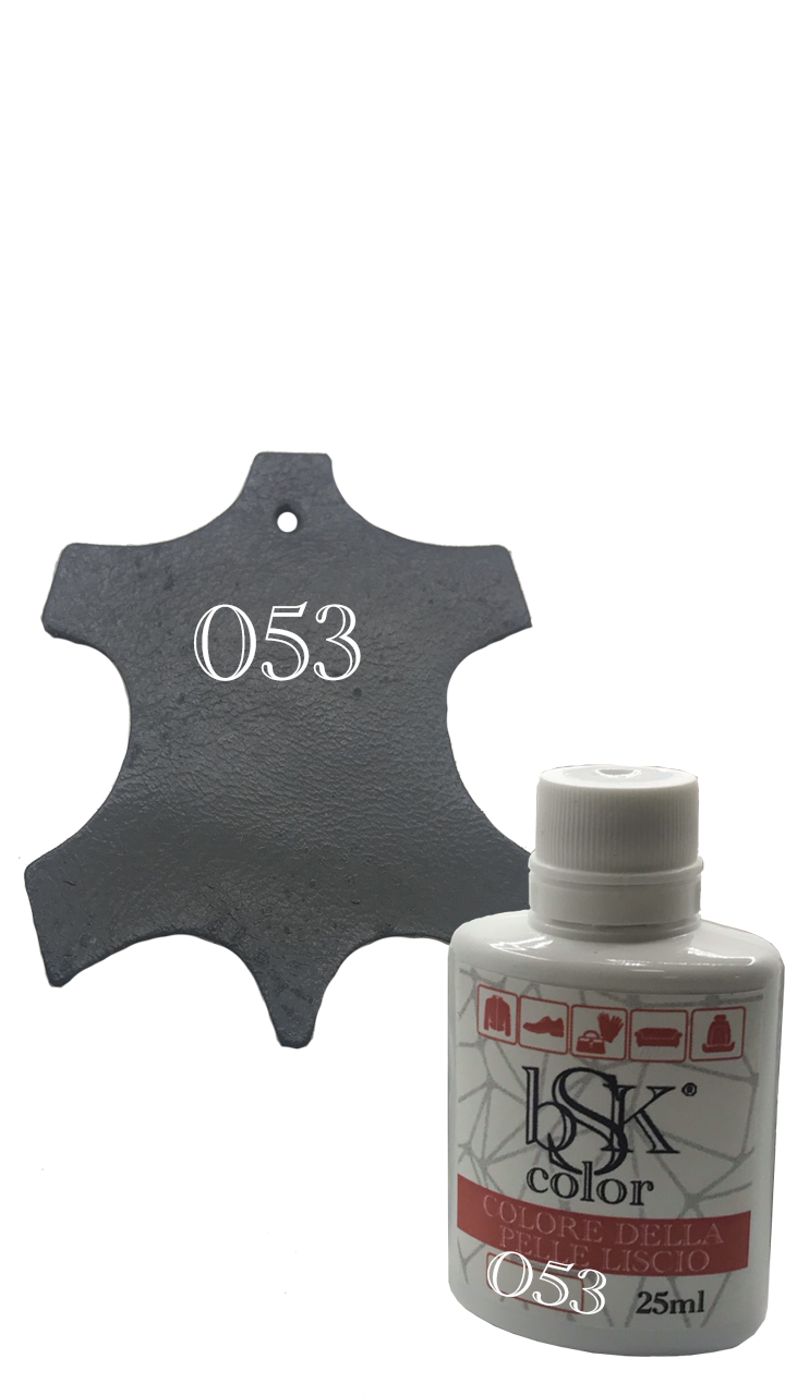 Фарба для шкіри bsk-color 25ml No053 графіт ( темно-сірий), фото 1