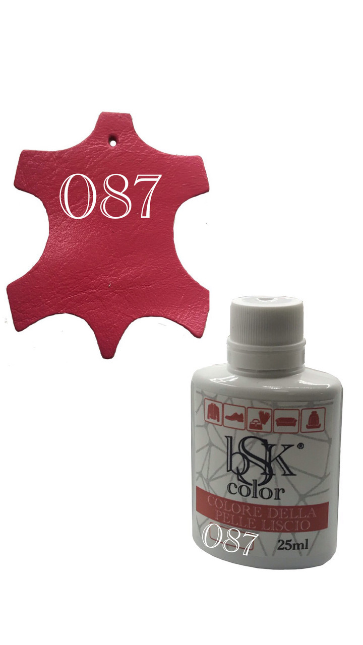 Фарба для шкіри «bsk-color» 25 мл, колір пурпурний №087