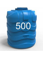 Бочка пластиковая вертикальная трехслойная синяя объемом 500 литров.