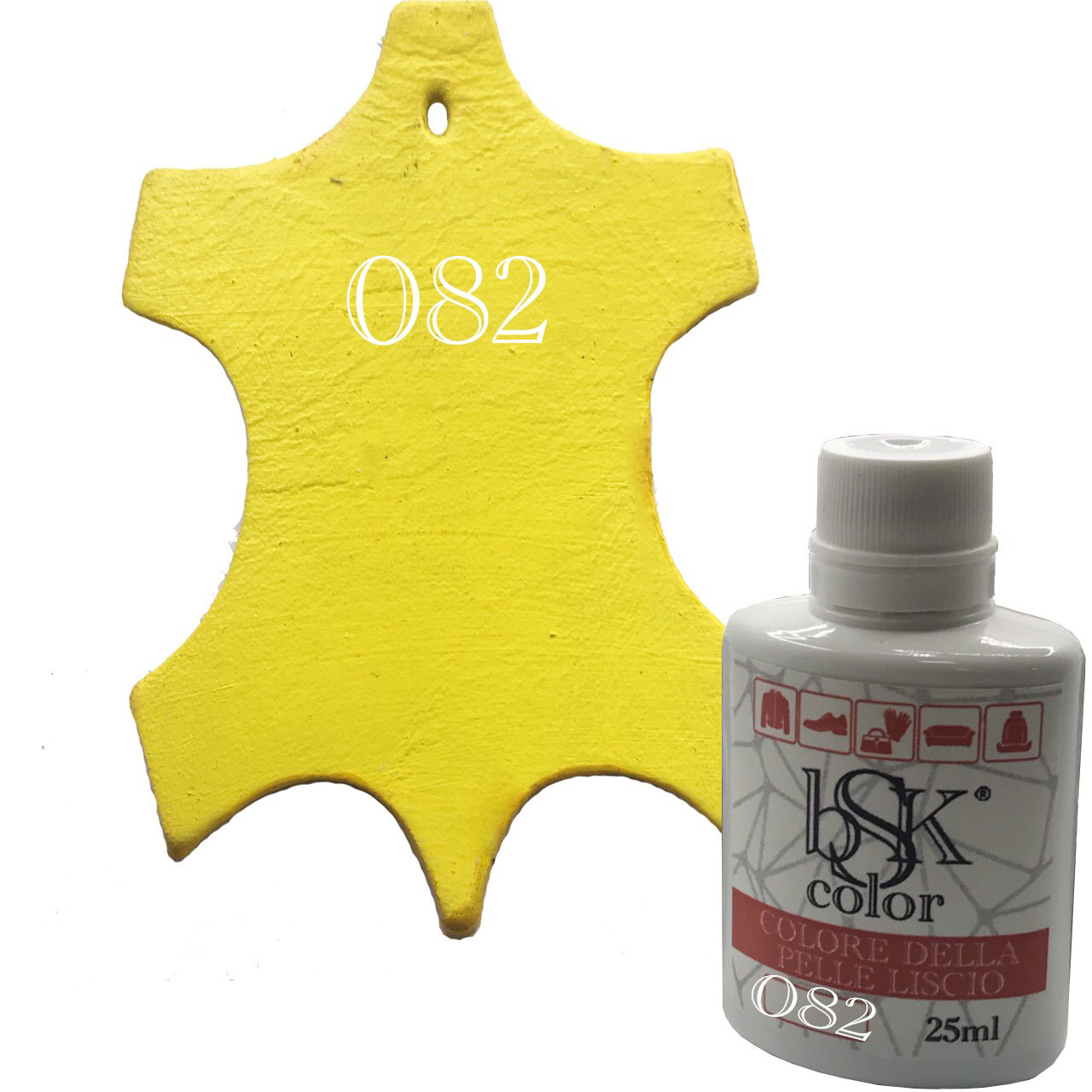 Фарба для шкіри bsk-color 25ml, цв.No082 лимонний