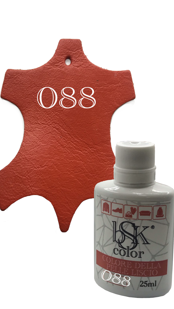 Фарба для гладкої шкіри "BSK color" жовтогарячого кольору 25 мл No088
