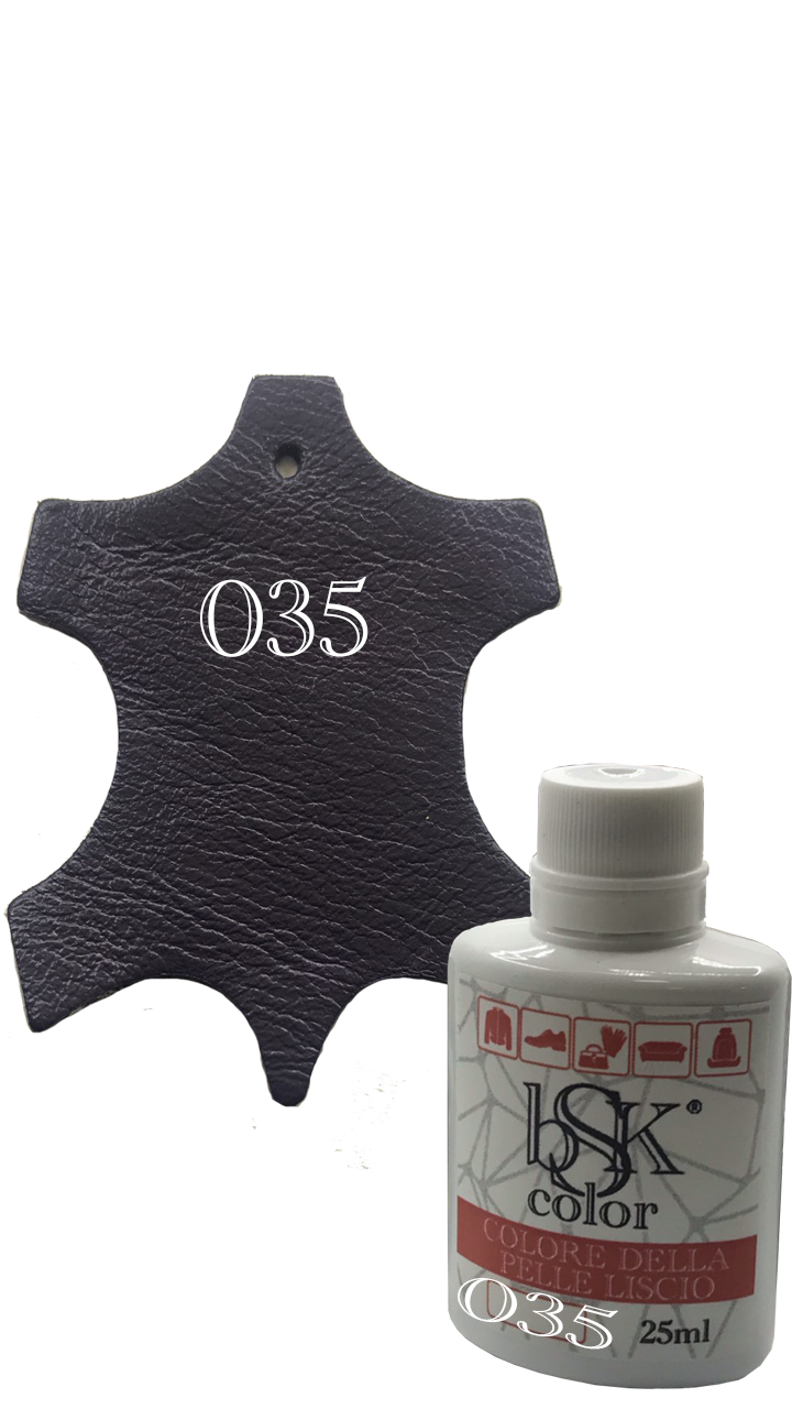 Фарба для шкіри bsk-color 25ml темно-фіолетовий, цв.No 035