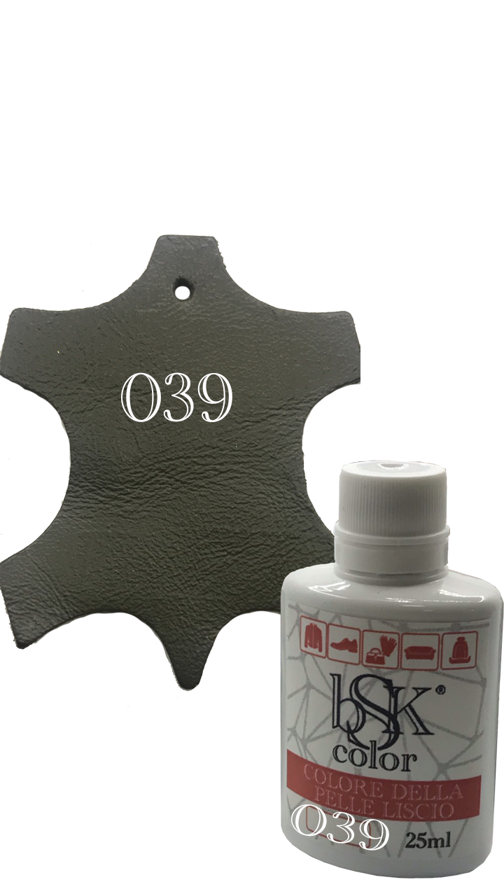 Фарба для гладкої шкіри "bsk-color" 25ml, колір тростинково-зелений No039, фото 1