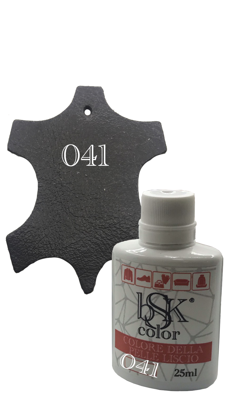 Фарба для гладкої шкіри "bsk-color" 25ml колір сірий базальт No041