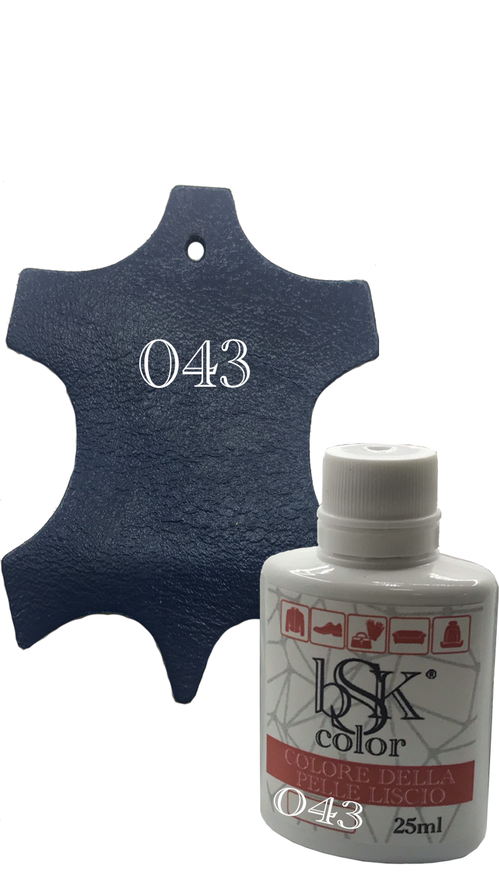 Фарба для гладкої шкіри «bsk-color» 25 мл, колір сапфір No043