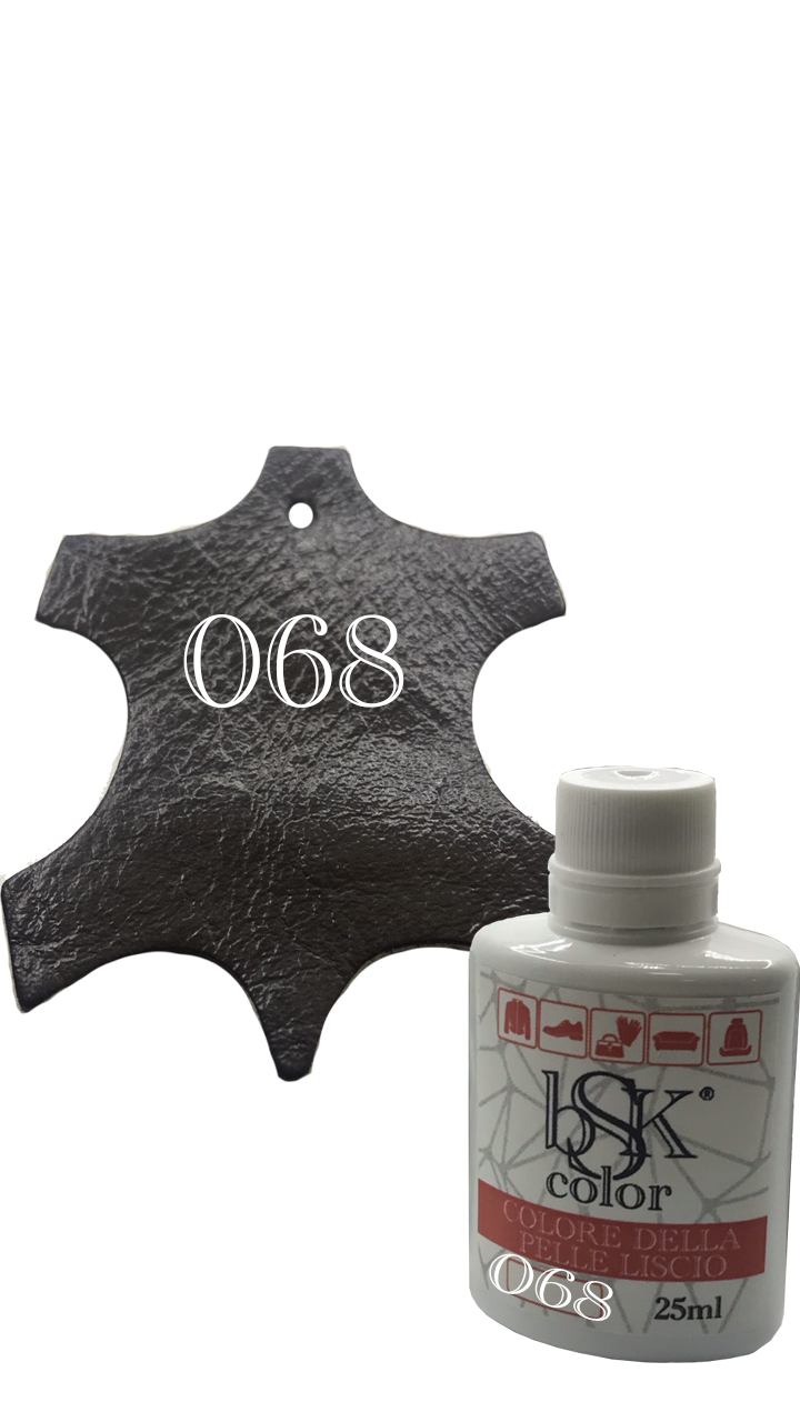 Фарба для гладкої шкіри «bsk-color» 25 мл, колір темно-бордовий No068