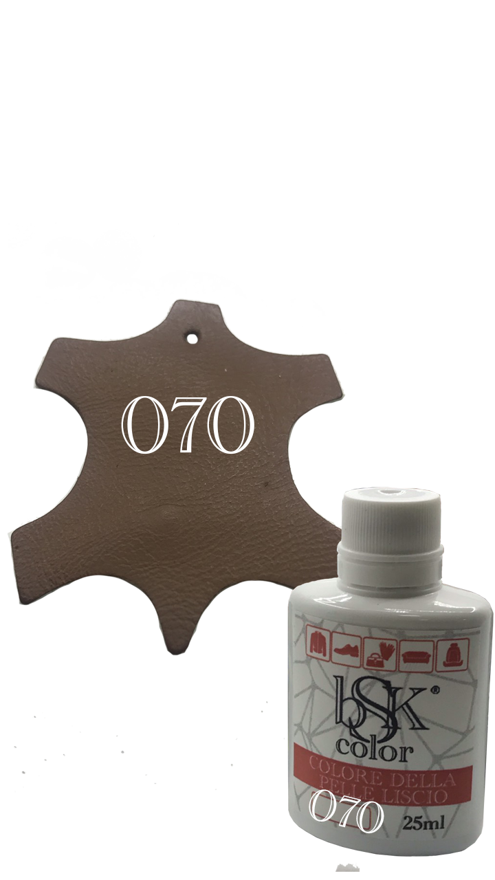 Фарба для гладкої шкіри «bsk-color» 25 мл, колір світло-коричневий No070