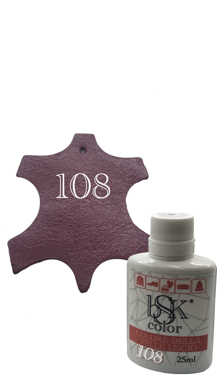 Фарба для гладкої шкіри бордово-фіолетовий 25ml No108