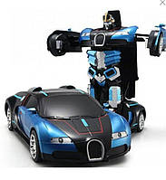 Машинка трансформер Robot Car с пультом Синий