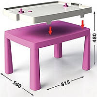 Дитячий столик ТМ "Долони" + аерохокей (04580/3) Рожевий