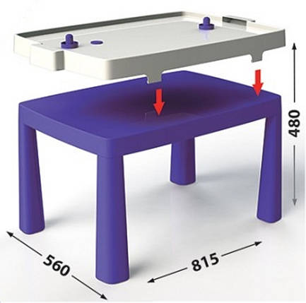 Дитячий столик ТМ "Долони" + аерохокей (04580/4) Фіолетовий, фото 2