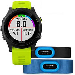 Смарт-годинник Garmin 935 Tri-bundle (Black with Yellow Straps), Чорний з Чорним та Жовтим ремінцем