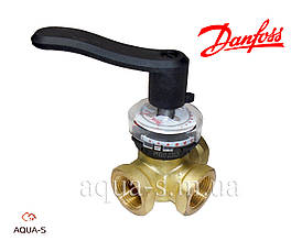 Клапан триходовий Danfoss HRB 3 DN 20 (6,3 м3/год) поворотний бронзовий 065Z0405