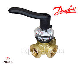 Клапан трьохходовий Danfoss HRB 3 DN 50 (25 м3/год) поворотний бронзовий (065Z0410)