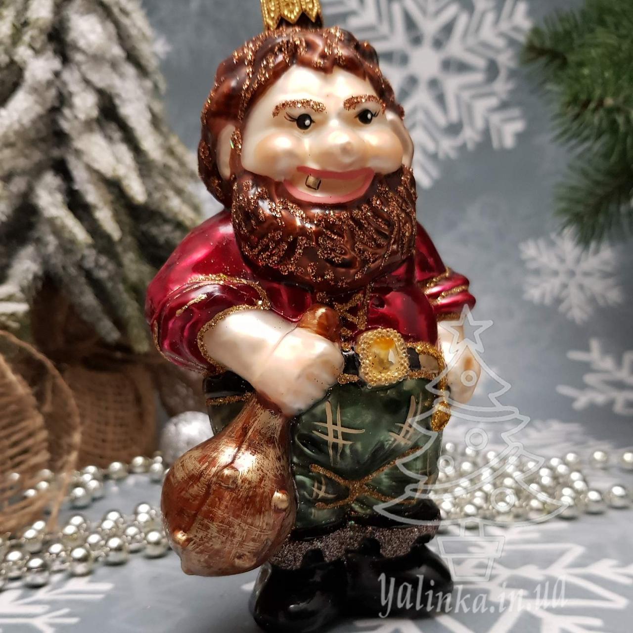 Скляна ялинкова іграшка  людожер Irena