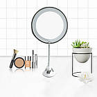 Дзеркало для макіяжу гнучке Ultra Flexible Mirror з 10-кратним збільшенням і LED-підсвіткою ОПТ, фото 4