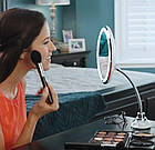 Дзеркало для макіяжу гнучке Ultra Flexible Mirror з 10-ти кратним збільшенням і LED підсвічуванням ОПТ, фото 6