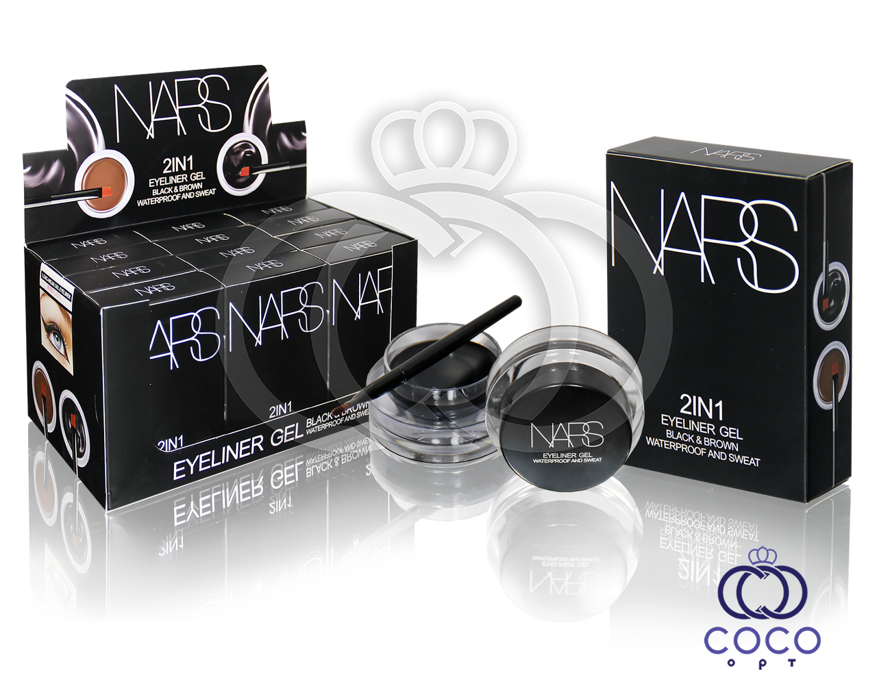 Набір гелевих підводок для очей і брів Nars Gel eyeliner 2 in 1