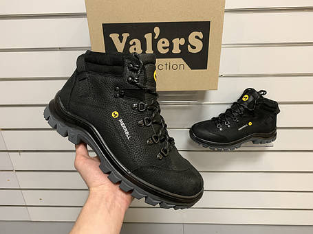 Чоловічі зимові шкіряні черевики Merrell на натуральній овчині, фото 1