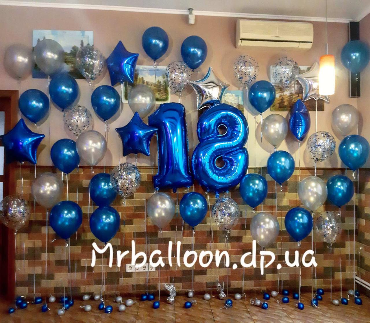 Гелієві кулі на день народження парню 18 років