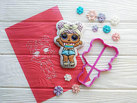 3D форми-вирубки для пряників "Лялька ЛОЛ 12"