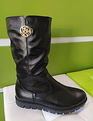 STTOPA демі зима. Висота 29 см. Розміри 40-45. Чоботи великих розмірів шкіряні. 273-4045 Чорні