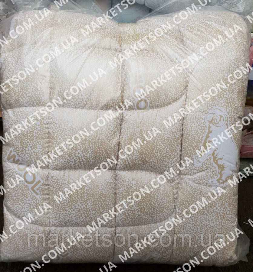 Зимова тепла ковдра з овечої вовни 175х210 Мікрофібра