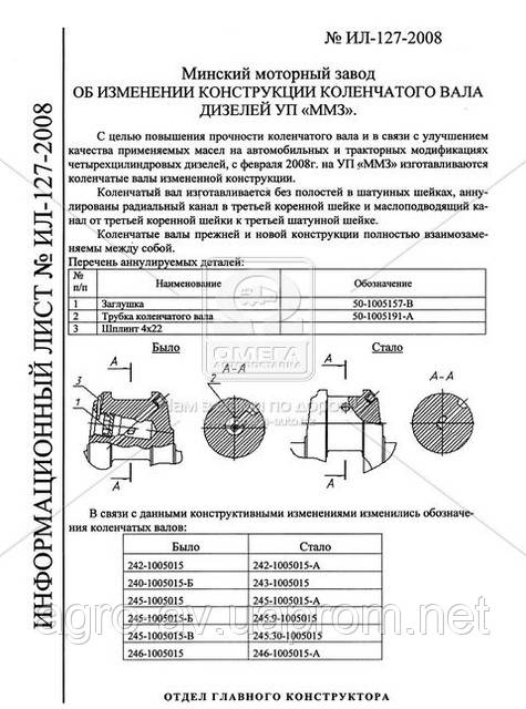 Вал коленчатый (245-1005015-А-12) Д245.5, 12С (МТЗ, ЗИЛ) під шліц. (вир-во ММЗ) - фото 5 - id-p11493823