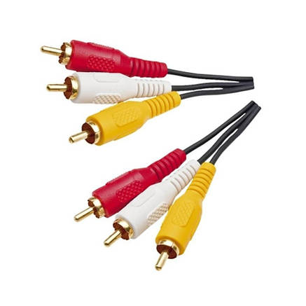 Кабель аудіо 3RCA-3RCA 5м, фото 2