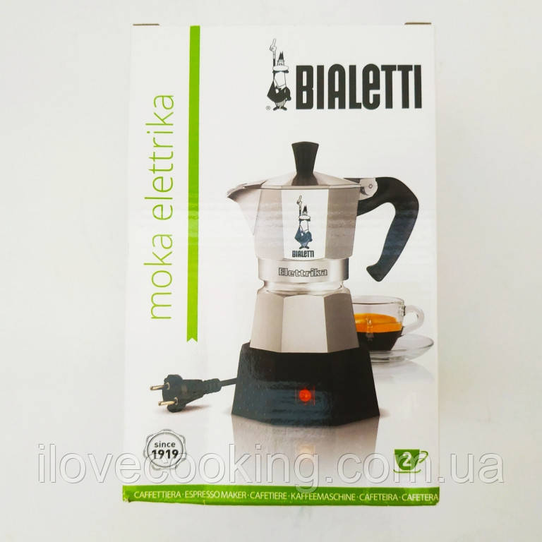Кофеварка гейзерная Bialetti Moka Elettrika (Электрическая) на 2 чашки ...