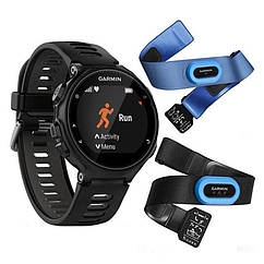 Смарт-годинник Garmin Forerunner 735XT Black/Gray Tri Bundle Чорний/Сірий