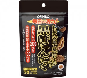 Orihiro чорний оцет Moromi, часник, шидзімі, женьшень, сезамін, орнітин, 150 таб на 30 днів